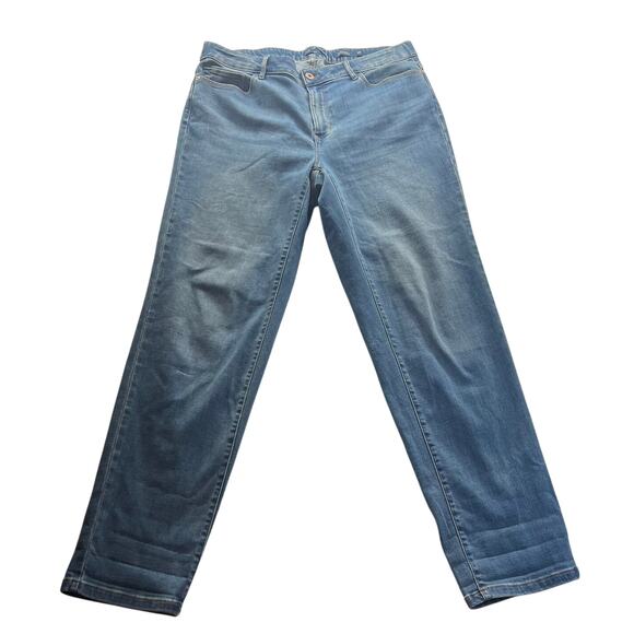 J. Jill Womens Boyfriend Straight Leg Ankle Denim Jeans Medium Wash Blue Size 16 - Picture 1 of 8